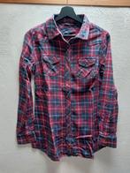 Blouse overhemd flanel achtig geruit paars maat S, Gedragen, Ophalen of Verzenden, Maat 36 (S), Paars