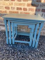 Retro bij zettafeltjes, Ophalen of Verzenden, Gebruikt, Hout, Retro