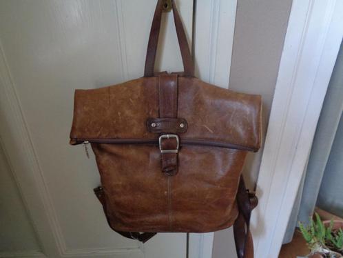SASA DESIGN leren rugtas, Sieraden, Tassen en Uiterlijk, Tassen | Rugtassen, Gebruikt, Overige merken, 40 cm of meer, 30 tot 45 cm