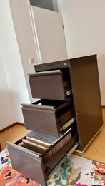 Metalen dossierkast 3 lades in goede staat incl. foliemappen, Ophalen, 100 tot 150 cm, 50 tot 100 cm, Zo goed als nieuw