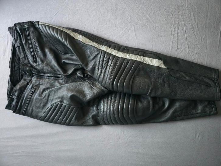 Restyle leren motorbroek met reflectie, Motoren, Kleding | Motorkleding, Broek | leer, Heren, Tweedehands, Ophalen of Verzenden