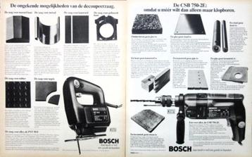 8 vintage advertenties reclames Bosch 1981 gereedschap beschikbaar voor biedingen