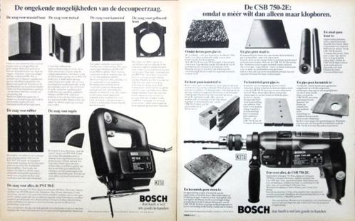 8 vintage advertenties reclames Bosch 1981 gereedschap, Verzamelen, Merken en Reclamevoorwerpen, Gebruikt, Overige typen, Verzenden