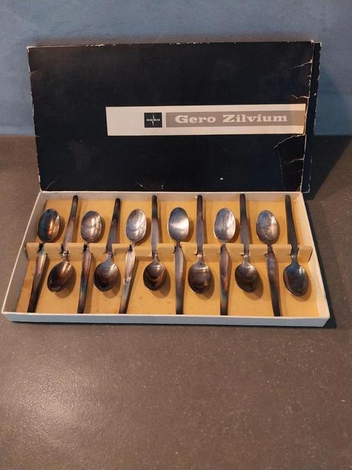 Gero Zilvium Lepels Set - Vintage, Antiek en Kunst, Antiek | Bestek, Ophalen of Verzenden