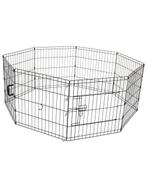 Dubbele metalen ren voor puppy (15 elementen van 60x60), Dieren en Toebehoren, Hondenhokken, Ophalen, Zo goed als nieuw