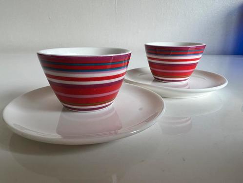 2 Rörstrand Iittala Origo Eierdop Schotel Pink Häberli, Huis en Inrichting, Keuken | Servies, Zo goed als nieuw, Overige typen