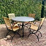 * PINKSTERDAGEN open Tuintafel hardsteen tafel gietijzer, Ophalen, Nieuw