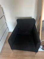 Zwarte fauteuil, Huis en Inrichting, Fauteuils, Ophalen, Minder dan 75 cm, Zo goed als nieuw, 75 tot 100 cm