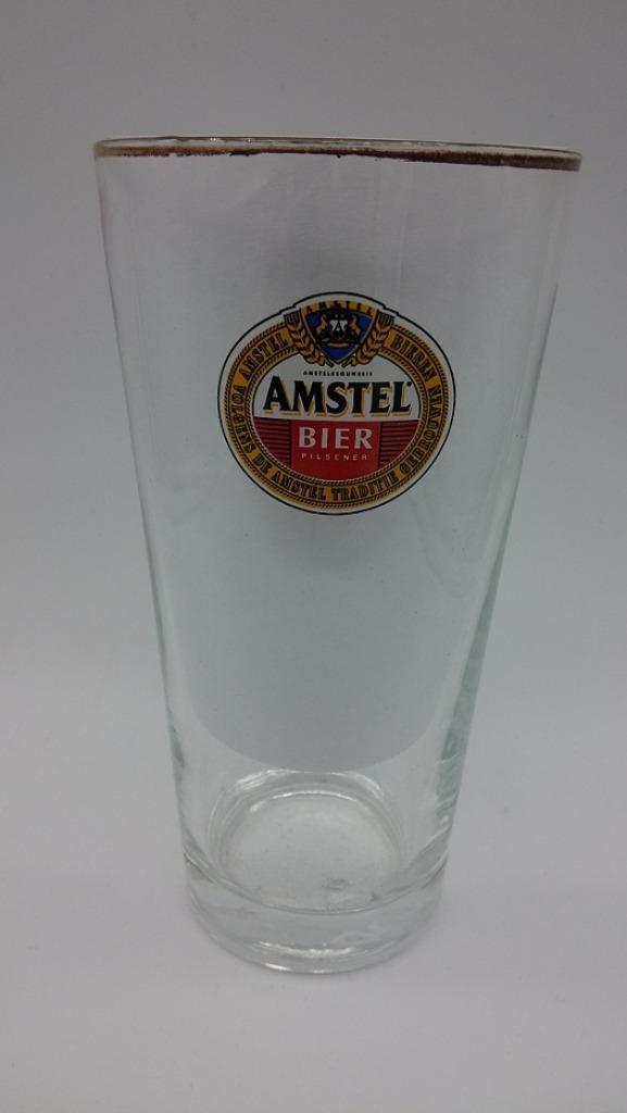 Amstel Bierglas type Vaasje CDW 25 logo 40b, Verzamelen, Biermerken, Zo goed als nieuw, Glas of Glazen, Amstel, Ophalen