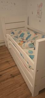 Peuterbed wit, Kinderen en Baby's, Kinderkamer | Bedden, Ophalen, 70 tot 85 cm, 140 tot 160 cm, Zo goed als nieuw
