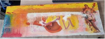 Bram Reijnders epoxy schilderij met ophangsysteem 35x100cm