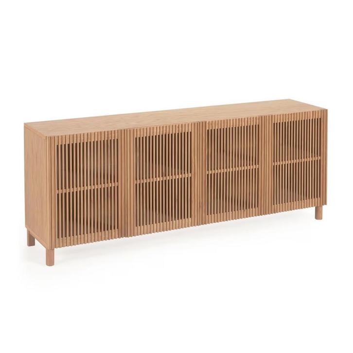 Kave Home Beyla Dressoir - Eikenhout, Huis en Inrichting, Kasten | Dressoirs, Nieuw, 150 tot 200 cm, 25 tot 50 cm, Met deur(en)