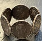 6 x 1/4 dollar hawaii 1883 Hapaha king Kalakaua aan elkaar, Ophalen of Verzenden, Noord-Amerika