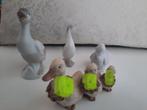4 keramische beeldjes van Ganzen, Ophalen of Verzenden, Zo goed als nieuw, Dier