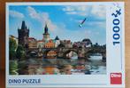 Dino puzzel Brug in Praag 1000 stukjes, Hobby en Vrije tijd, Ophalen, 500 t/m 1500 stukjes, Zo goed als nieuw, Legpuzzel