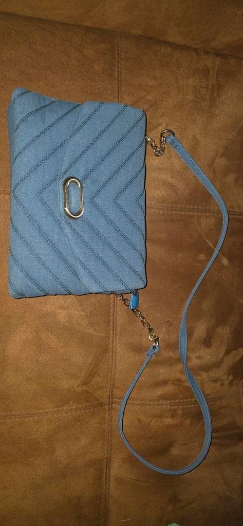 Blauw Schoudertasje Guts & Gusto, Sieraden, Tassen en Uiterlijk, Tassen | Damestassen, Zo goed als nieuw, Schoudertasje, Blauw
