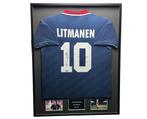 Jari Litmanen AFC Ajax 94/95 gesigneerd ingelijst uit shirt, Soccersignings.nl, Shirt, Nieuw, Ophalen of Verzenden