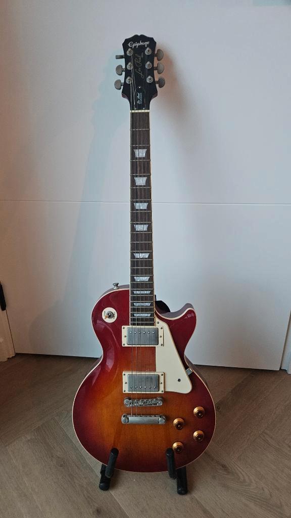 Elektische gitaar Epiphone Les Paul Standard + versterker, Muziek en Instrumenten, Snaarinstrumenten | Gitaren | Elektrisch, Zo goed als nieuw
