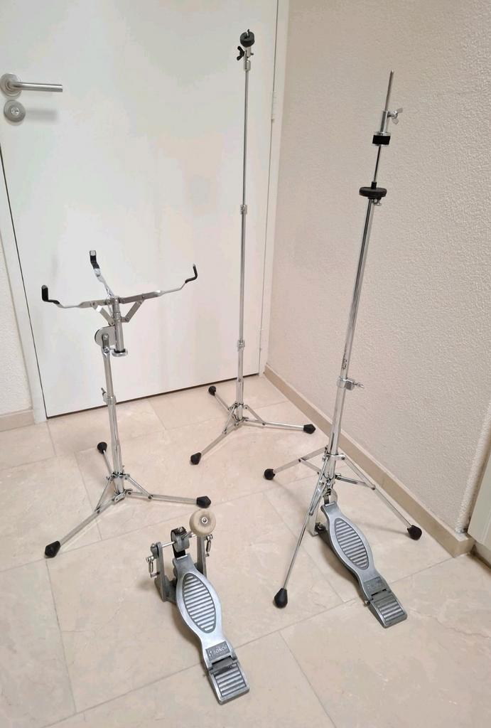 Sonor vintage flat base hardware set statieven hardwareset, Muziek en Instrumenten, Standaards, Zo goed als nieuw, Instrumentstandaard