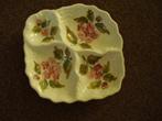 schaal aardewerk koek italie bloem grootmoederstijd decorati, Ophalen of Verzenden