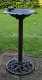 Gietijzeren vogelbad/vogelschaal bloem met vogel VB241 bruin, Tuin en Terras, Vogelhuisjes en Vogelbaden, Robanjer, Nieuw, Ophalen of Verzenden