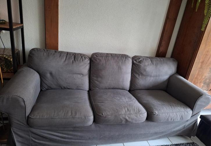 IKEA EKTORP 3-zits bank, Huis en Inrichting, Banken | Bankstellen, Gebruikt, Rechte bank, Driepersoons, 200 tot 250 cm, 75 tot 100 cm