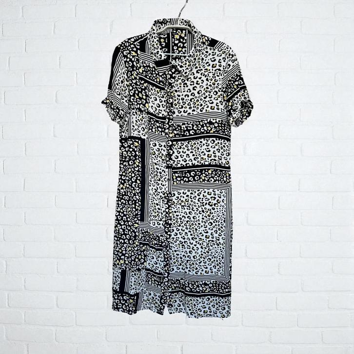 Smashed Lemon Jurk Maat L Zwart Wit Geel Panter Print, Kleding | Dames, Jurken, Zo goed als nieuw, Maat 42/44 (L), Zwart, Knielengte
