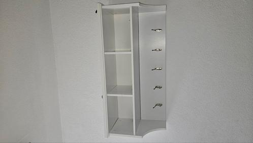 Witte kapstok met opbergruimte – €15, Huis en Inrichting, Woonaccessoires | Kapstokken, Gebruikt, Wandkapstok, Minder dan 100 cm