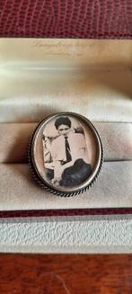 Antieke rouwbroche zilver., Ophalen of Verzenden, Zilver