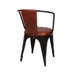 Industriële Horecastoel Vintage Eetkamerstoel van Leer, Info@dehanzeherten.nl, Bruin, Vintage, Retro, Refurbished, Industrieel