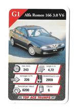 Kwartetkaart Alfa Romeo 166 3.0 V6, Ophalen of Verzenden, Zo goed als nieuw, Auto's