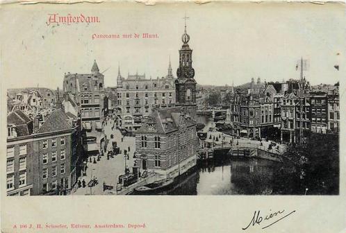 (304-072-025) Amsterdam Panorama met de Munt, Verzamelen, Ansichtkaarten | Nederland, Noord-Holland, Verzenden