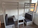 Bed met zitje, stapelbed, Huis en Inrichting, Slaapkamer | Stapelbedden en Hoogslapers, Ophalen, 210 cm, 160 tot 180 cm, Tweepersoons