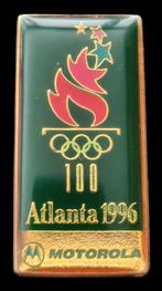 Olympische Spelen 100 Atlanta 1996-Motorola pin, Verzamelen, Speldjes, Pins en Buttons, Verzenden, Nieuw, Sport, Speldje of Pin