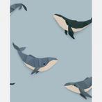 Kinderbehang Walvis Lichtblauw Studio Ditte, Mail@studioditte.nl, Baronielaan 252 4837 BH Breda, Nieuw, Studio Ditte