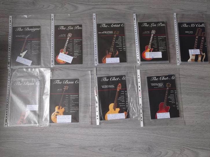 Gibson gitaar fold-out Posters mini Catalogus op achterkant, Verzamelen, Posters, Gebruikt, Film en Tv, A1 t/m A3, Rechthoekig Staand