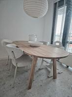 Massief hout grote ovale eettafel Deens 2.20x0.90, Ophalen, Loods 5 Westwing Woontheater VT Wonen, 200 cm of meer, 50 tot 100 cm