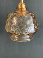 Vintage glazen rookglas lamp kapje, Huis en Inrichting, Lampen | Hanglampen, Ophalen of Verzenden, Zo goed als nieuw, Glas, Minder dan 50 cm