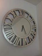 Chroom klok 50 x 50, Huis en Inrichting, Woonaccessoires | Klokken, Ophalen of Verzenden, Zo goed als nieuw, Wandklok