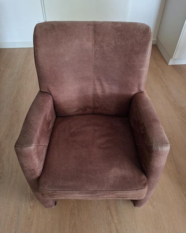 Eetkamerstoelen, Huis en Inrichting, Stoelen, Gebruikt, Vier, Stof, Bruin, Ophalen