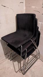 Set van 4 stoelen met RVS poten | 4 chairs, Ophalen, Gebruikt, Metaal, Vier