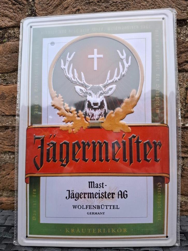 Origineel Reclamebord Jägermeister (in relëf), Verzamelen, Merken en Reclamevoorwerpen, Nieuw, Reclamebord, Ophalen of Verzenden