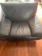 Leren fauteuil 120cm breed, Huis en Inrichting, Fauteuils, Ophalen, Zo goed als nieuw, 100 tot 125 cm, Leer