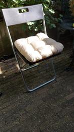 Stevige (tuin) stoelkussens, Ophalen, Zo goed als nieuw, Beige, Vierkant