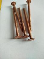 10 stuks Koperen nagels 5x 80 mm lang woonboot kotter, N, N, Nieuw, Ophalen of Verzenden