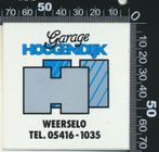 Sticker: Garage Hoogendijk - Weerselo, Verzamelen, Verzenden, Zo goed als nieuw, Bedrijf of Vereniging