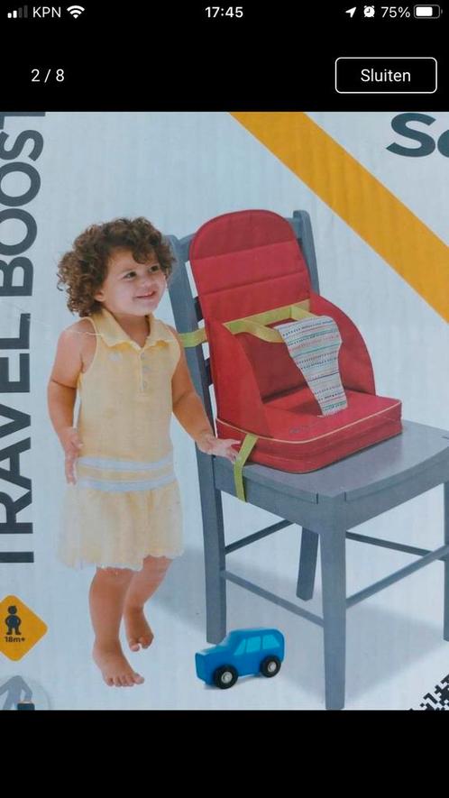 Zitverhoger reis kinderstoel safety 1st, Kinderen en Baby's, Kinderstoelen, Zo goed als nieuw, Inklapstoel, Aanschuifbaar, Gordel(s)