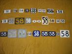 oud emaille huisnummer 58 ook 59 60 61 62 63 64 65 66 67 68, Ophalen of Verzenden