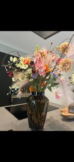 Vaas met Zijden Bloemen, Ophalen, Overige kleuren, 75 cm of meer, Glas