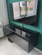 Tv kast zwarte glazen tv kast, Huis en Inrichting, Tafels | Eettafels, Ophalen of Verzenden, Rechthoekig